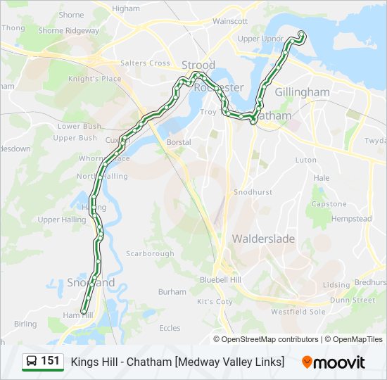 151 bus Line Map