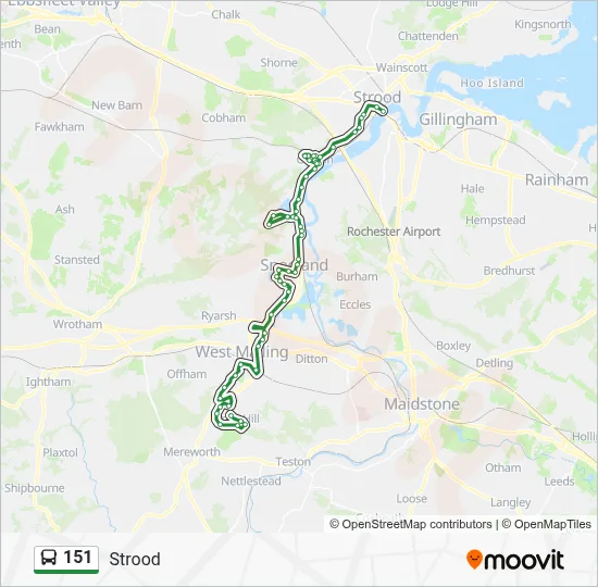 151 Route: Timetables, Stops & Maps - Strood (Updated)