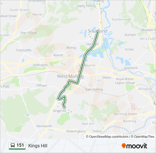 151 bus Line Map