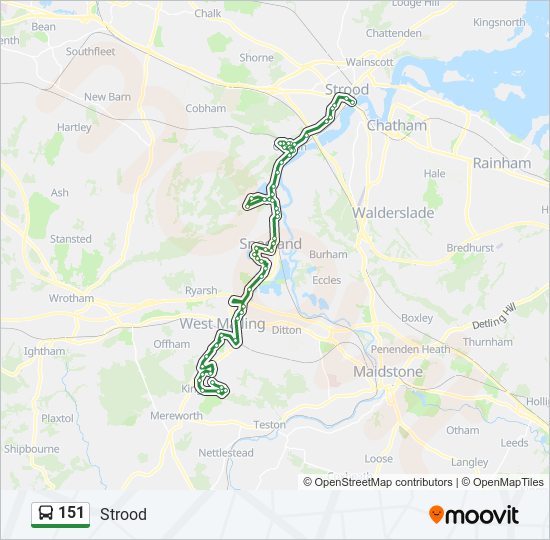 151 bus Line Map