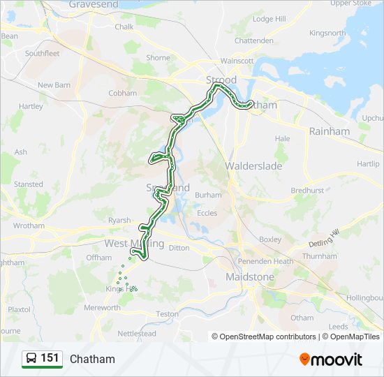 151 bus Line Map