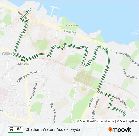 183 Bus Line Map