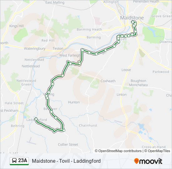23A bus Line Map