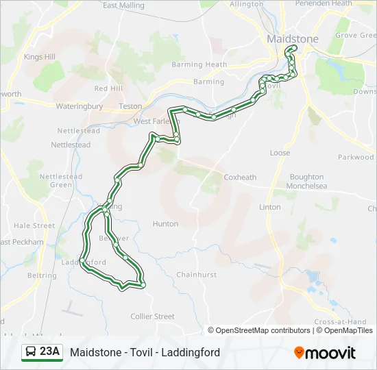 23A Bus Line Map