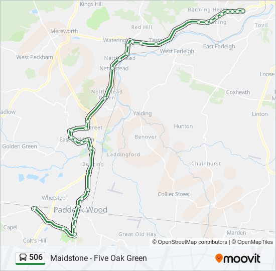 506 bus Line Map