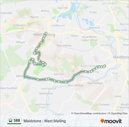 588 Bus Line Map