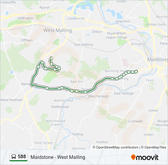 588 bus Line Map