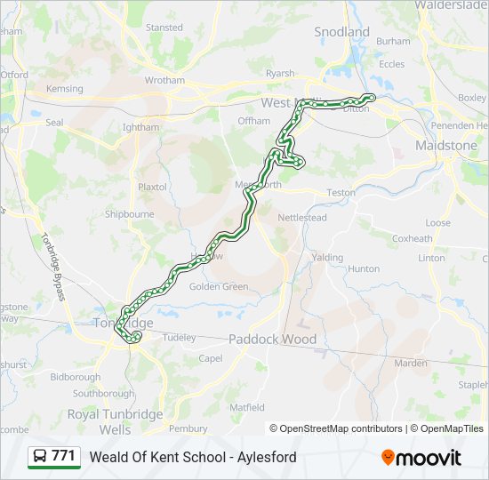 771 Bus Line Map