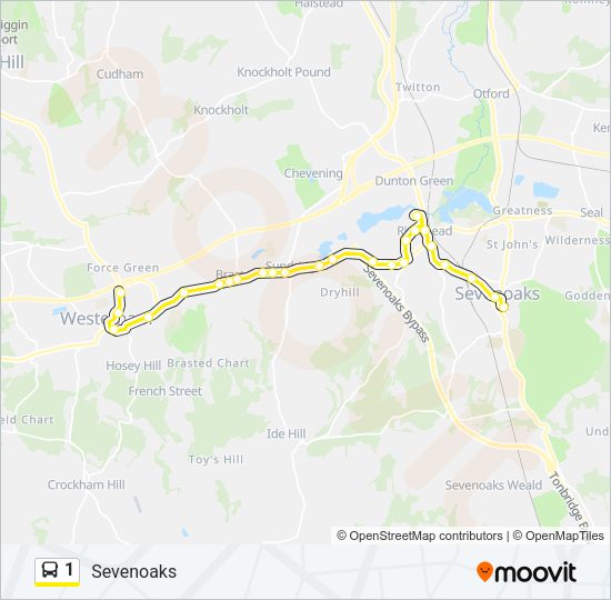 1 Bus Line Map