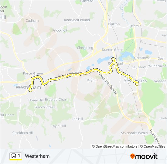 1 Bus Line Map
