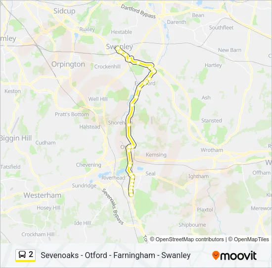 2 Bus Line Map