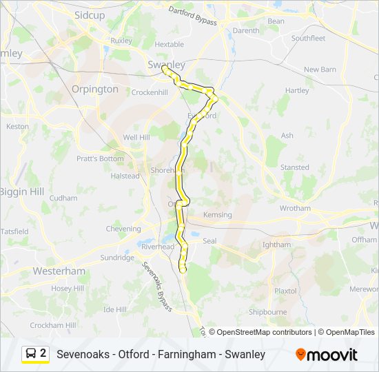 2 Bus Line Map