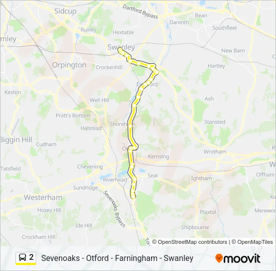 2 Bus Line Map