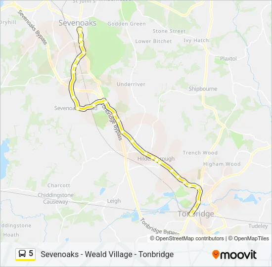 5 Bus Line Map