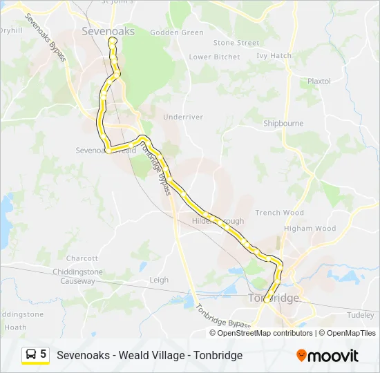 5 Bus Line Map
