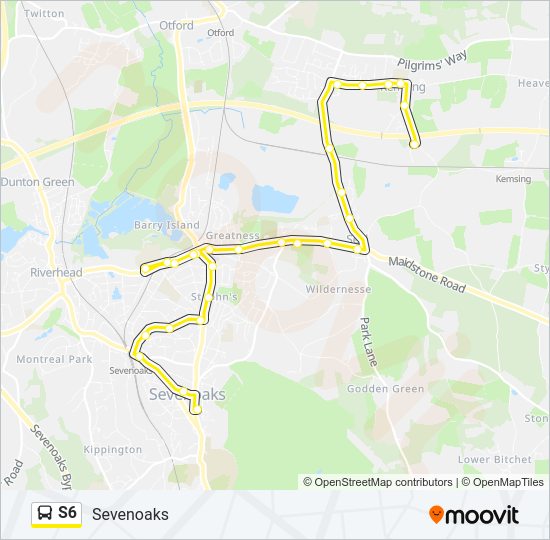 S6 Bus Line Map