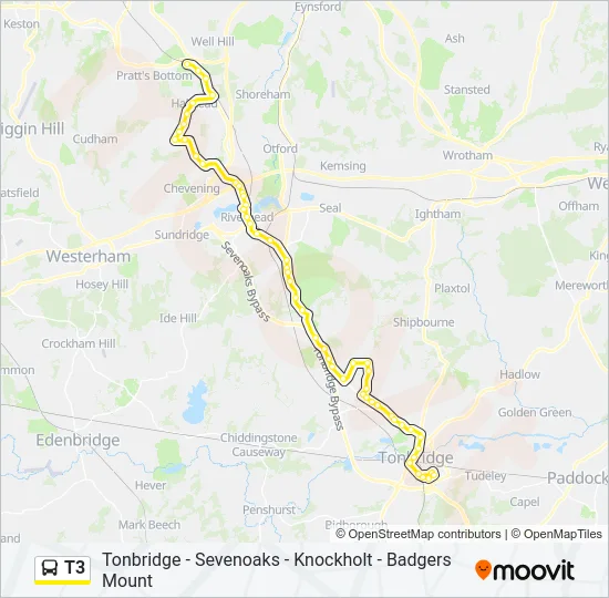 T3 Bus Line Map