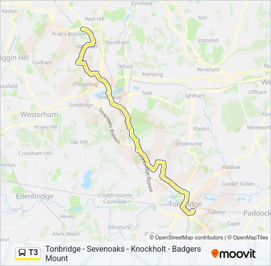 T3 Bus Line Map