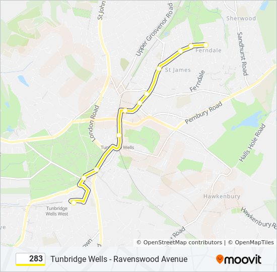 283 Route Schedules, Stops & Maps Tunbridge Wells (Updated)