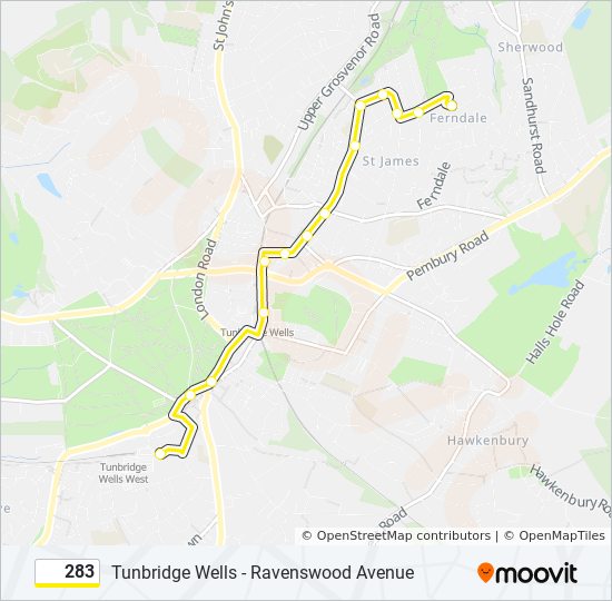 283 Route Schedules, Stops & Maps Showfields (Updated)