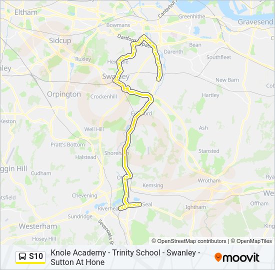 S10 Bus Line Map