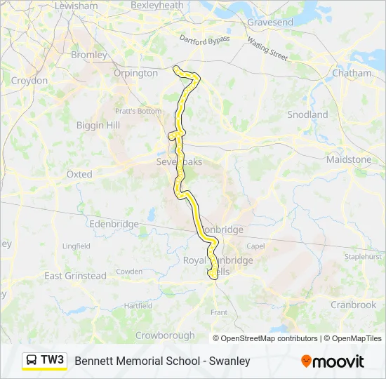 TW3 Bus Line Map