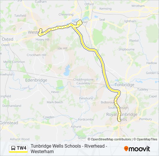 tw4 Route Schedules, Stops & Maps Westerham (Updated)