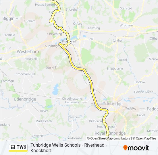 TW6 Bus Line Map