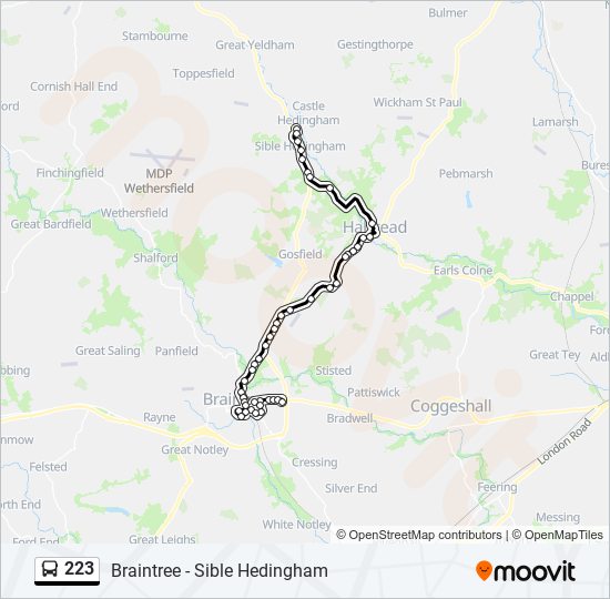223 Bus Line Map