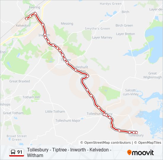 Directions To Highway 91 91 Route: Schedules, Stops & Maps - Kelvedon (Updated)