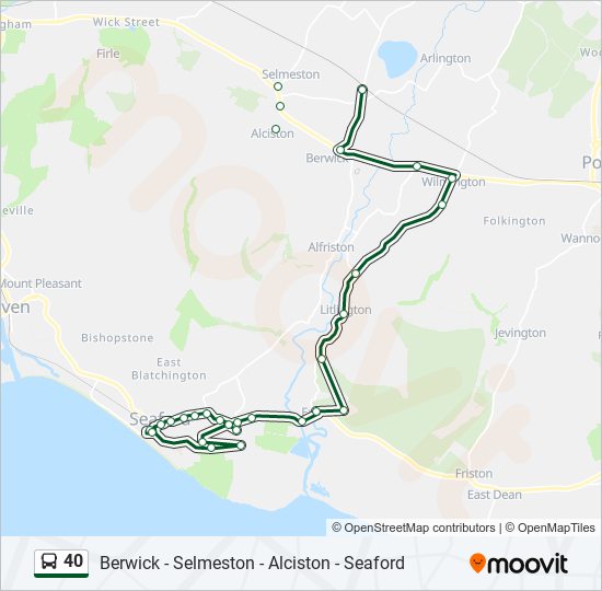 Bus 40 Route Map 40 Route: Schedules, Stops & Maps - Seaford (Updated)