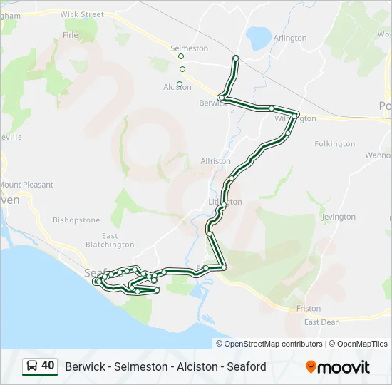 40 Bus Line Map