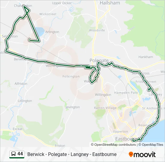 44 Bus Line Map
