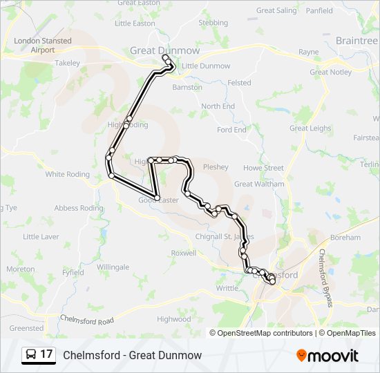 17 Bus Line Map