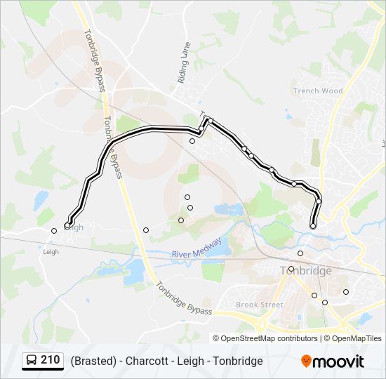 210 Bus Line Map
