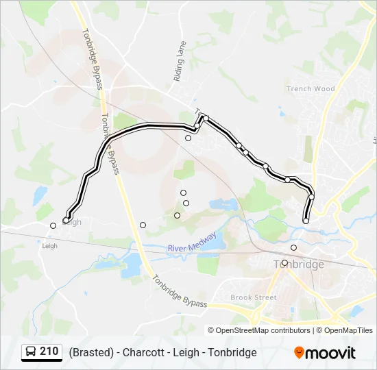 210 Bus Line Map