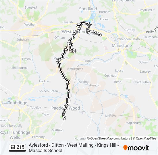 215 Route Schedules Stops Maps Aylesford Updated 