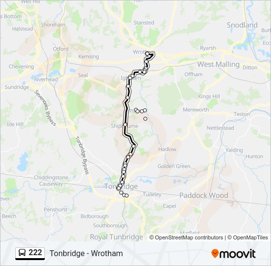 222 Bus Line Map