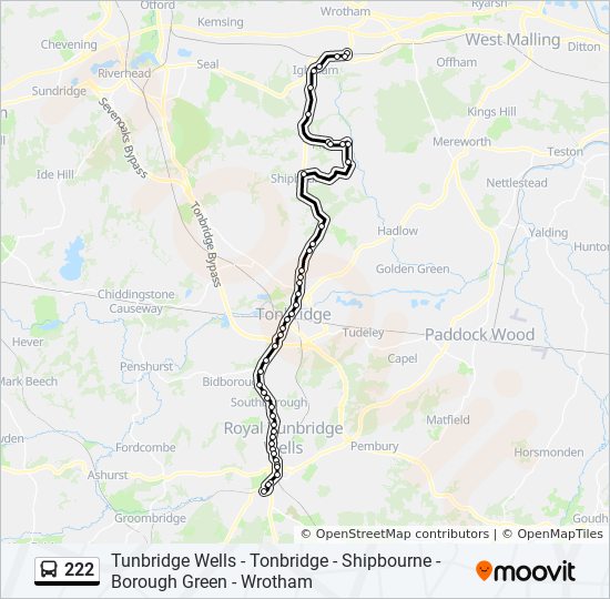 Bus 222 Route Map 222 Route: Schedules, Stops & Maps - Showfields (Updated)