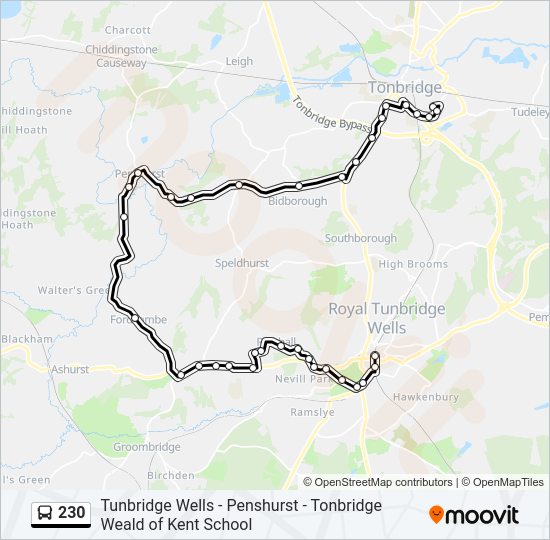 230 Bus Line Map