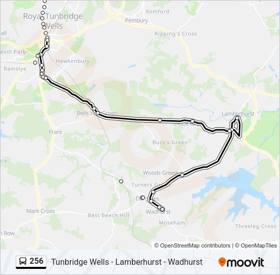 256 Bus Line Map