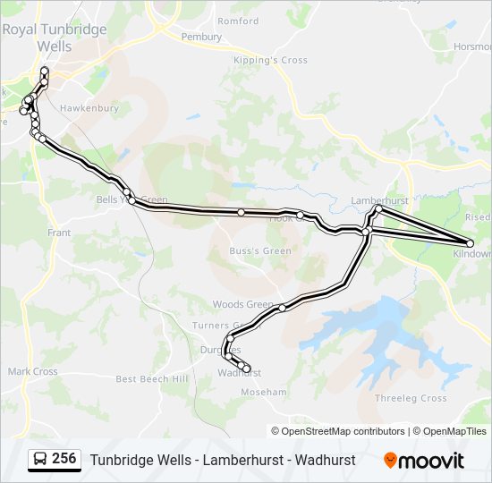 256 bus Line Map