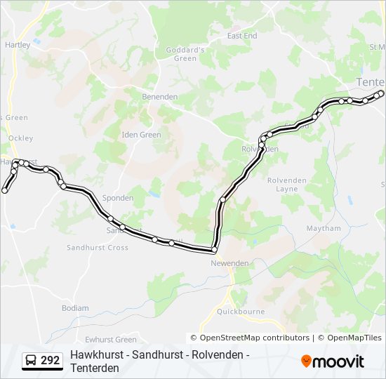 Bus 292 Route Map 292 Route: Schedules, Stops & Maps - Tenterden (Updated)