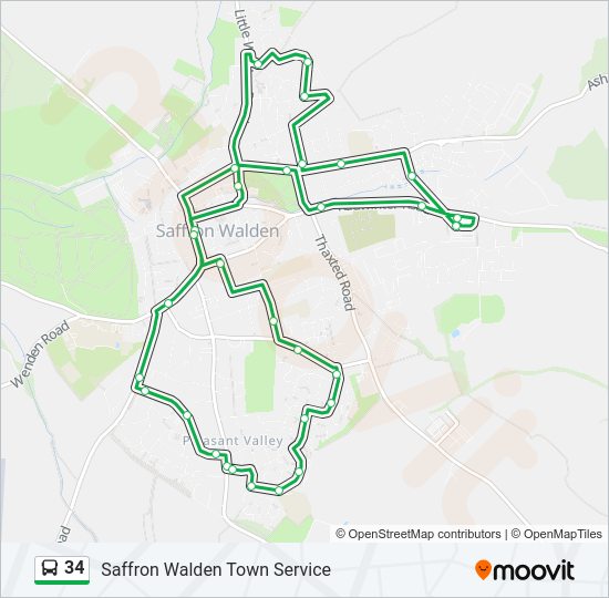 34 Route: Schedules, Stops & Maps - Saffron Walden (Updated)