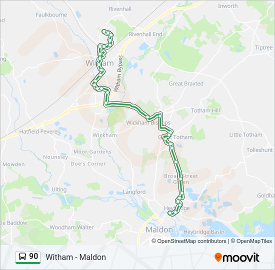 90 Bus Line Map