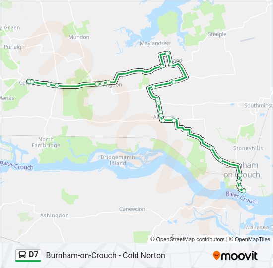 D7 Bus Line Map