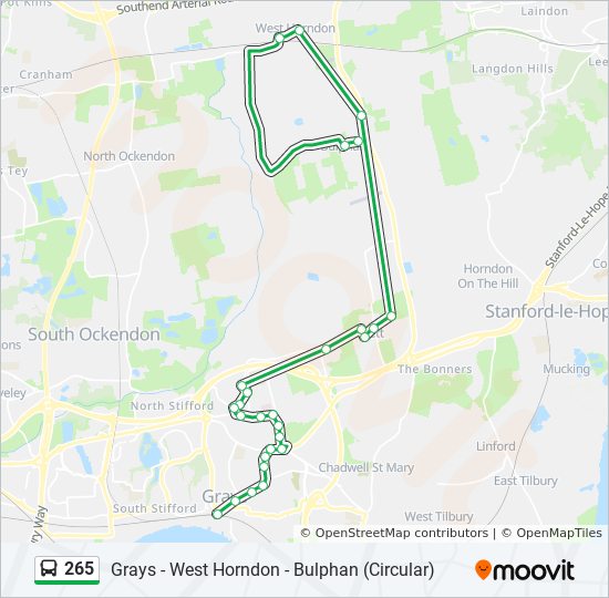 Bus 265 Route Map 265 Route: Schedules, Stops & Maps - Bulphan (Updated)