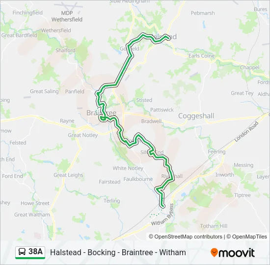 38A Bus Line Map