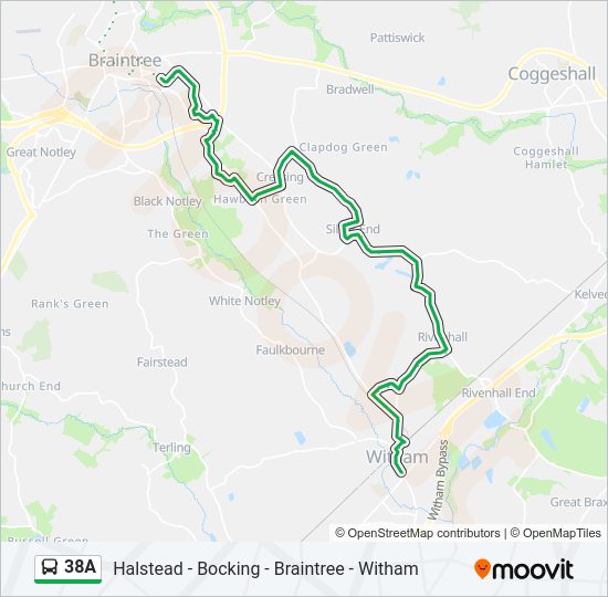 38A Bus Line Map