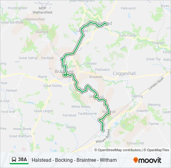 38a Route: Schedules, Stops & Maps - Burlington Road (Updated)